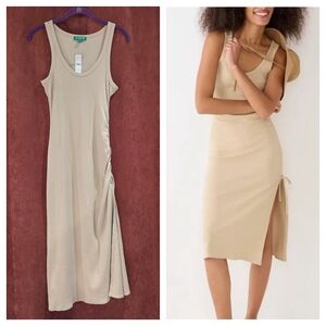 J. Crew Side-Ruched Midi Dress